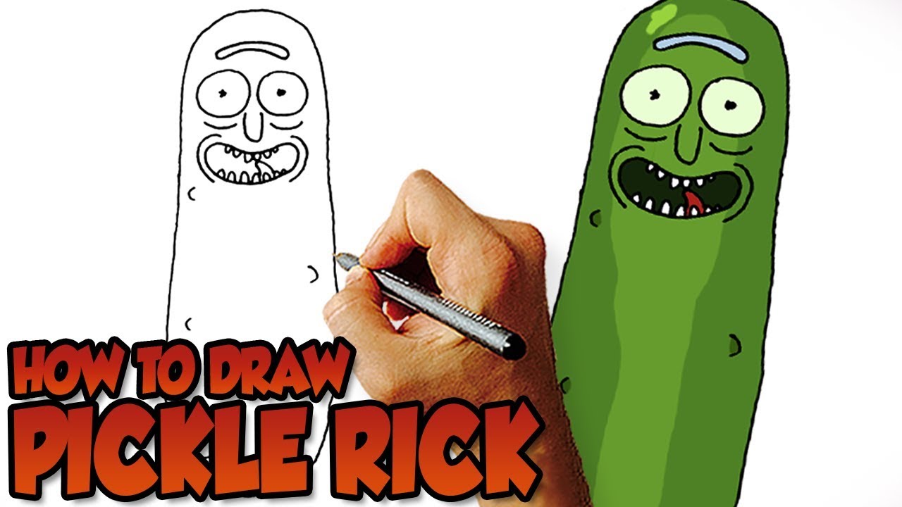 How to Draw Pickle Rick from Rick and Morty Step by Step