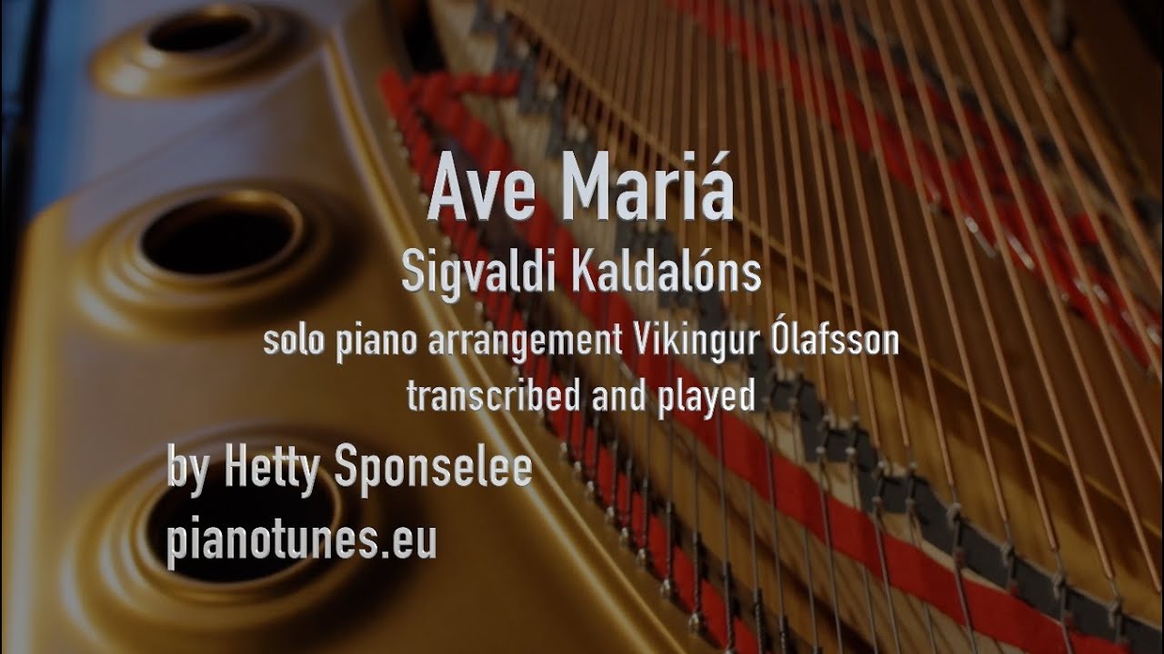 'Ave Mariá' - S. Kaldalóns, arr. by V. Ólafsson, Free sheet music, Pianotunes.eu