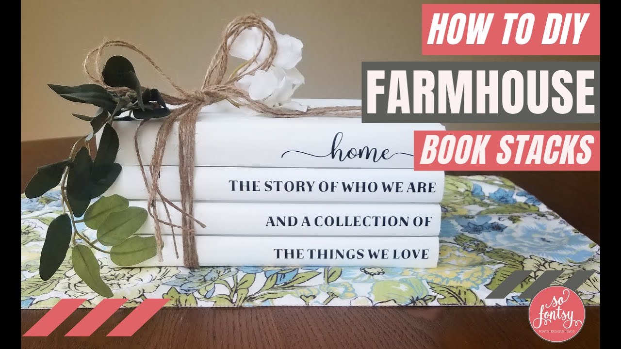 DIY Farmhouse Book Stack in Just 3 Steps