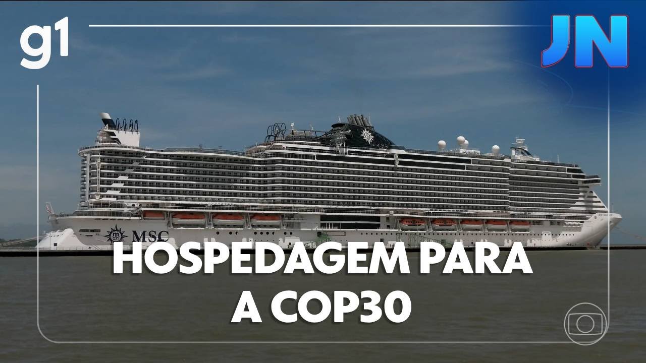 Jornal Nacional: Bel&eacute;m recebe dois navios transatl&acirc;nticos para hospedar convidados da COP30