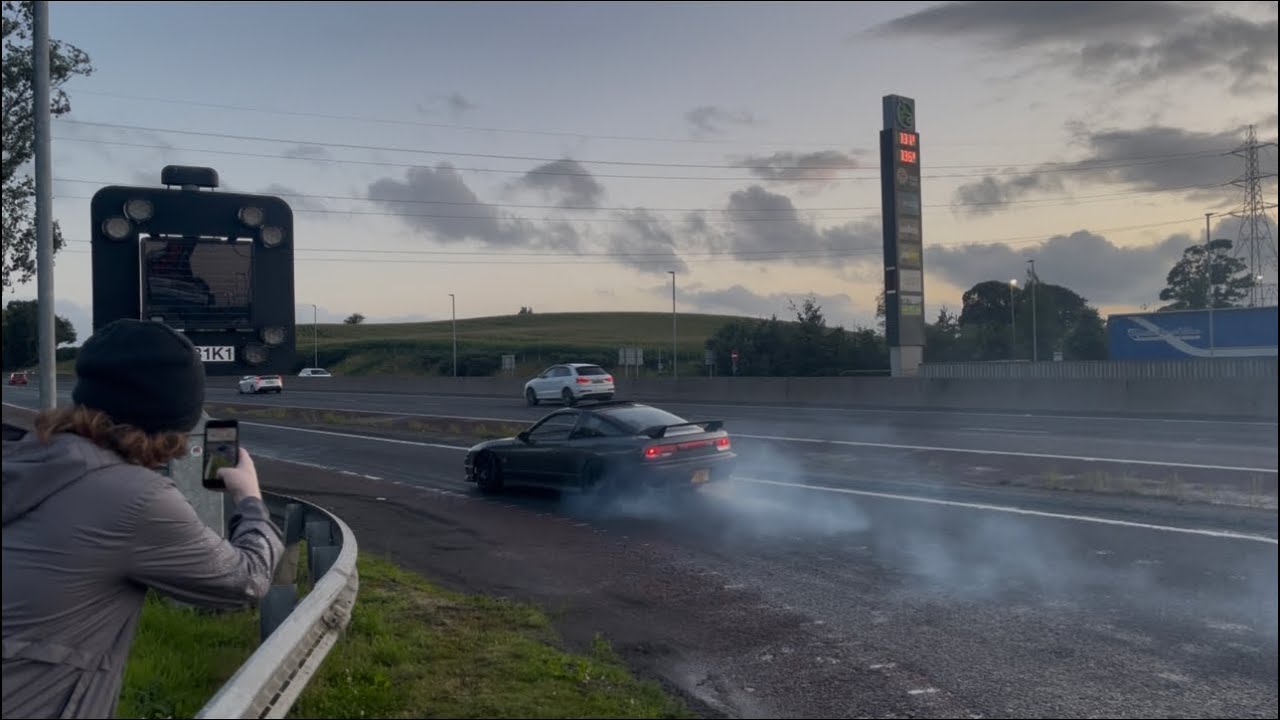 Cars leaving jpcni | burnouts, drifts, fast and crazy drivers!