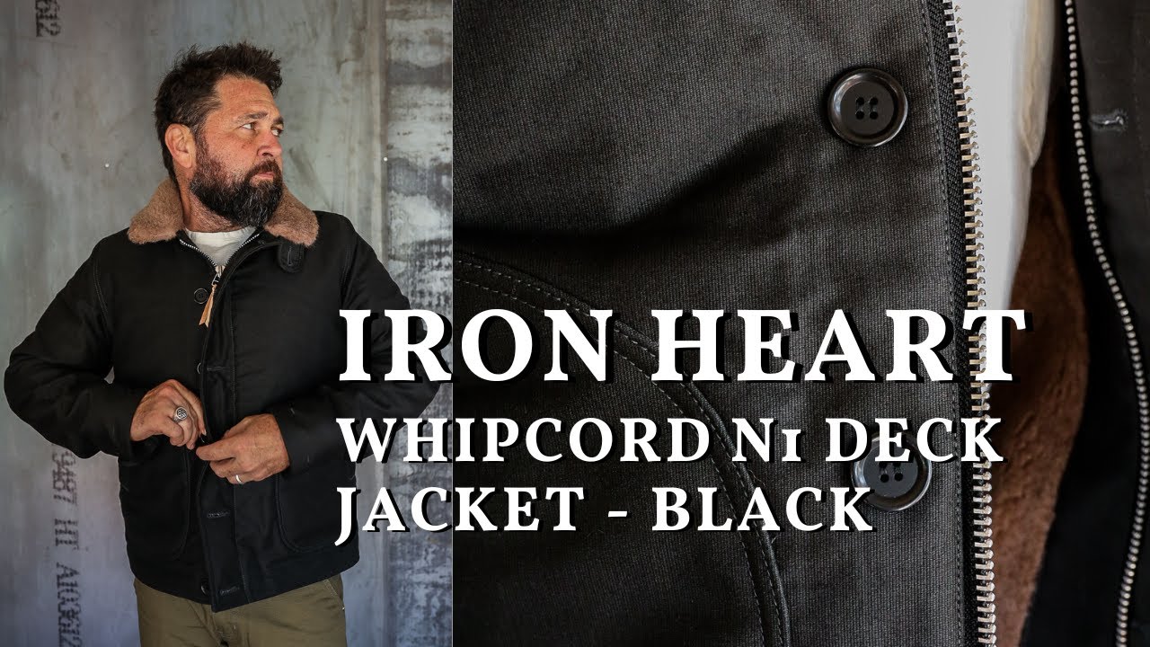 IRON HEART WHIPCORD N1 DECK JACKET - BLACK