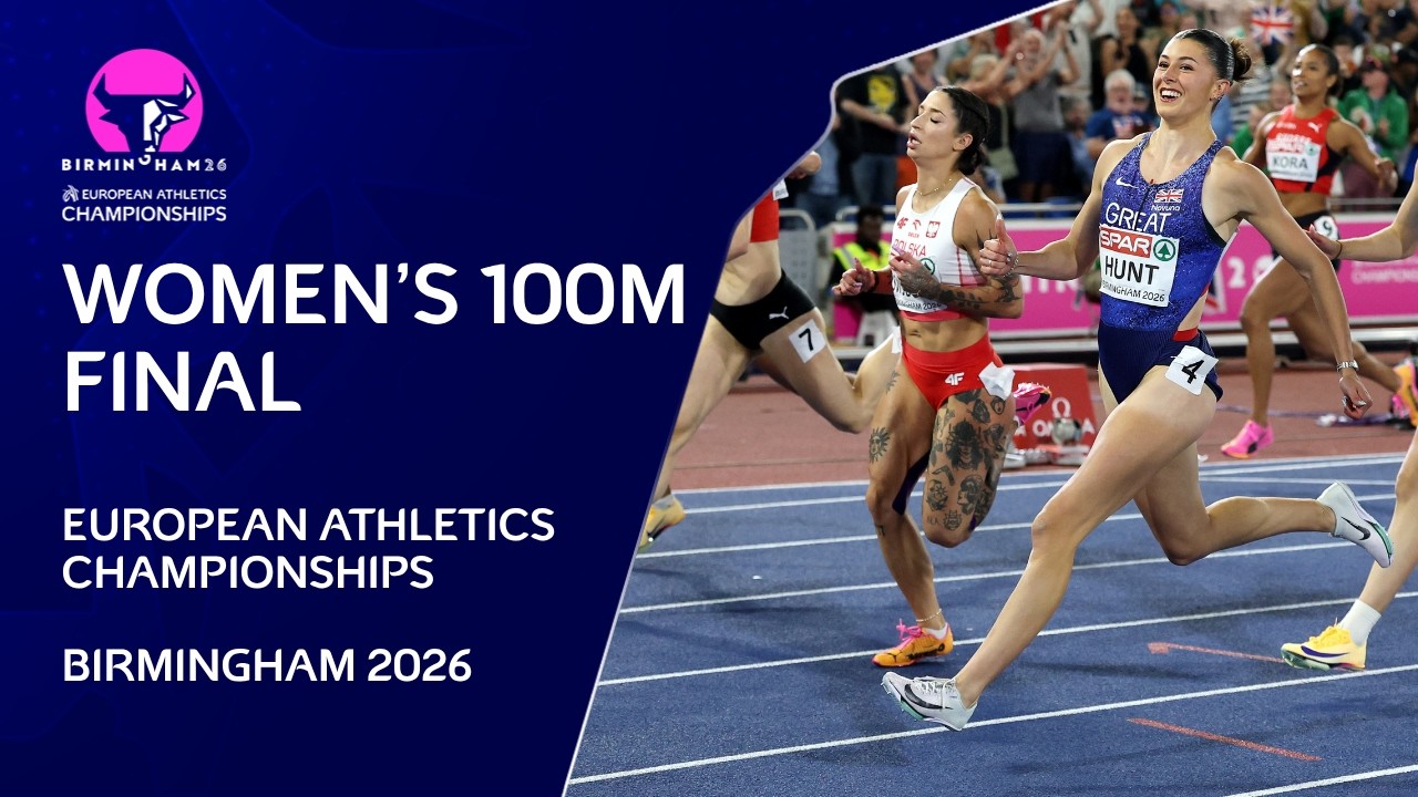 Amy Hunt's 🇬🇧 THRILLING finish | Women's 100m final replay | 2026 European Athletics Championships