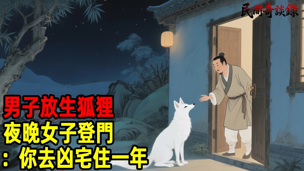 男子放生狐狸，夜晚女子登門：你去凶宅住一年...【民間奇談錄】#民間故事 #台灣傳說 #懸疑故事 #銀髮頻道 #懷舊故事 #助眠故事
