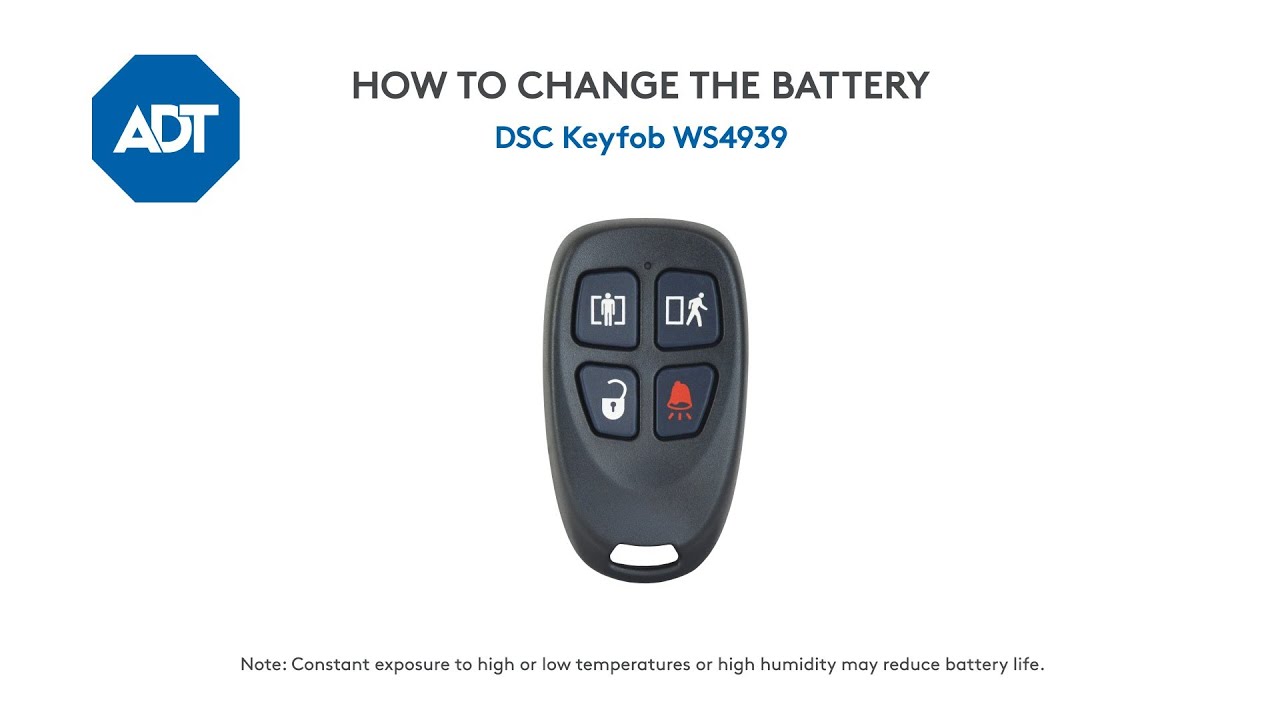 How to change the battery in your DSC Keyfob WS4939