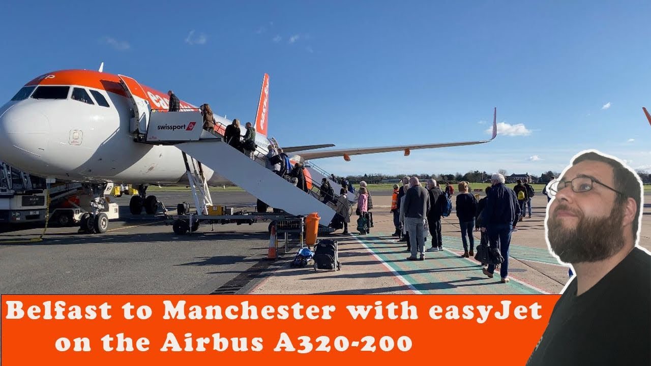 Fight on EasyJet Airbus A320-200, Belfast to Manchester