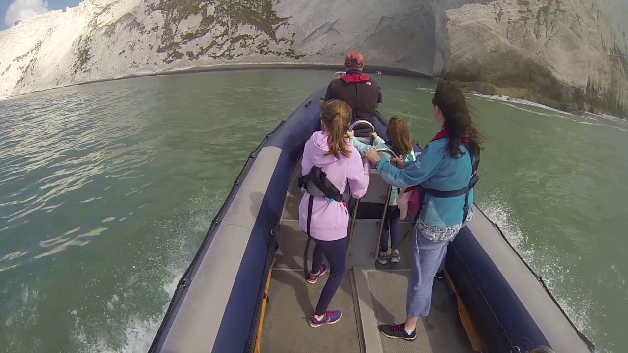 Summer boating around the Isle of Wight with the family in RIB