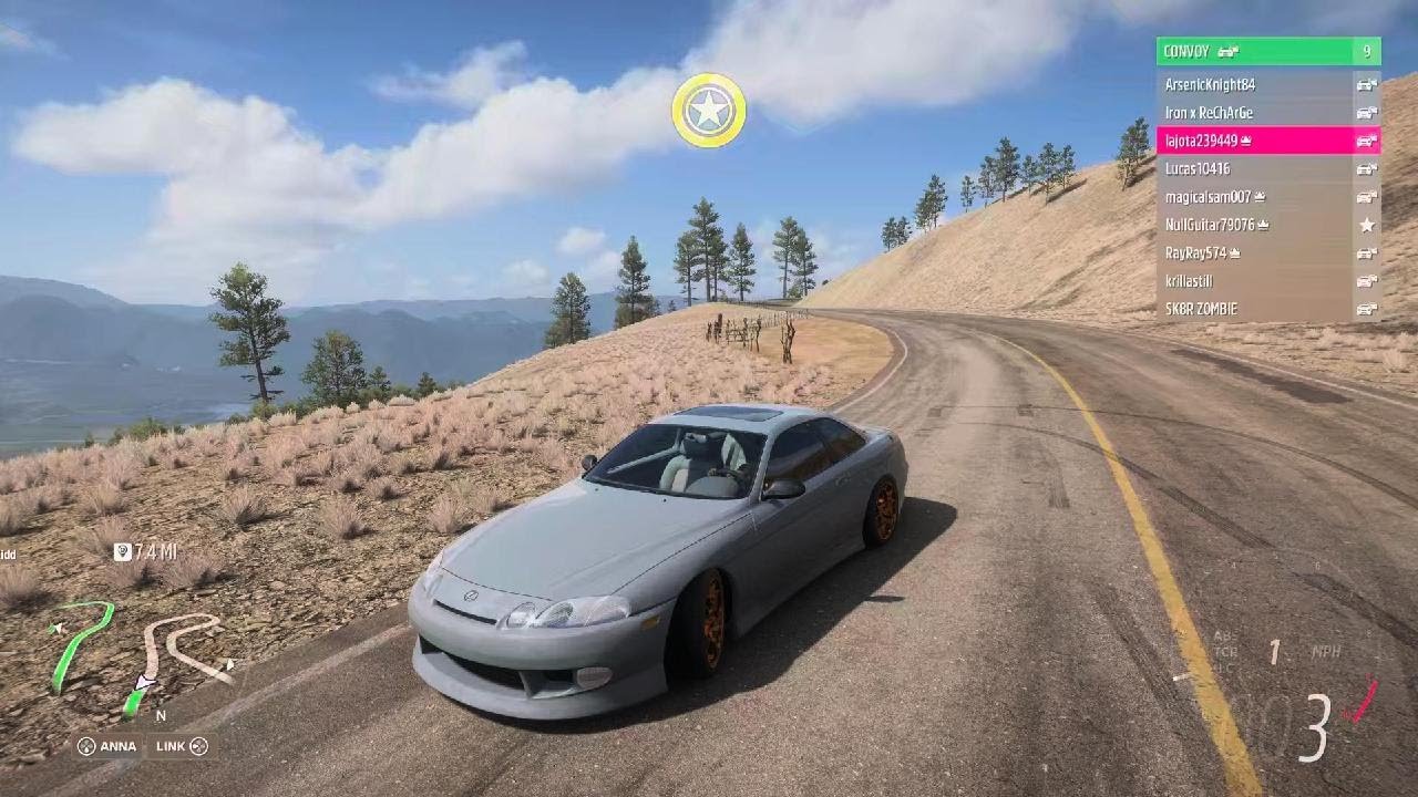 Forza Horizon 5 Drifting Down hill on a Lexus