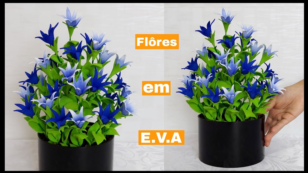 Arranjo de flôres em E.V.A, sem frisador