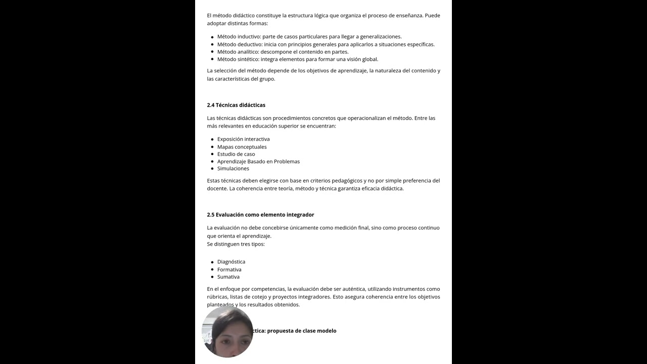 TEORÍAS ESPECÍFICAS Y TÉCNICAS PARA LA ENSEÑANZA SUPERIOR