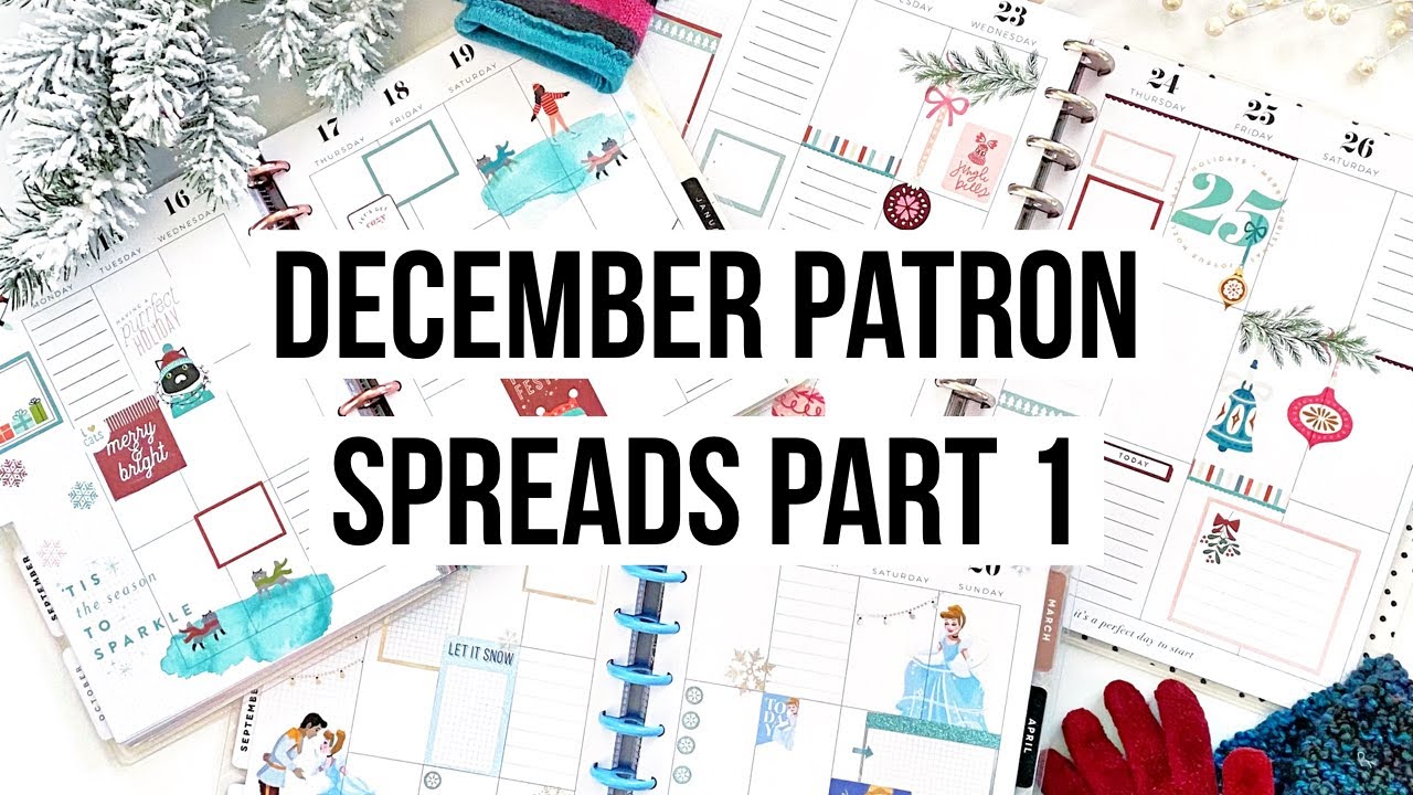 Plan With Me // December Patron Spreads Part 1! // Rikkia, Megan and Nicole