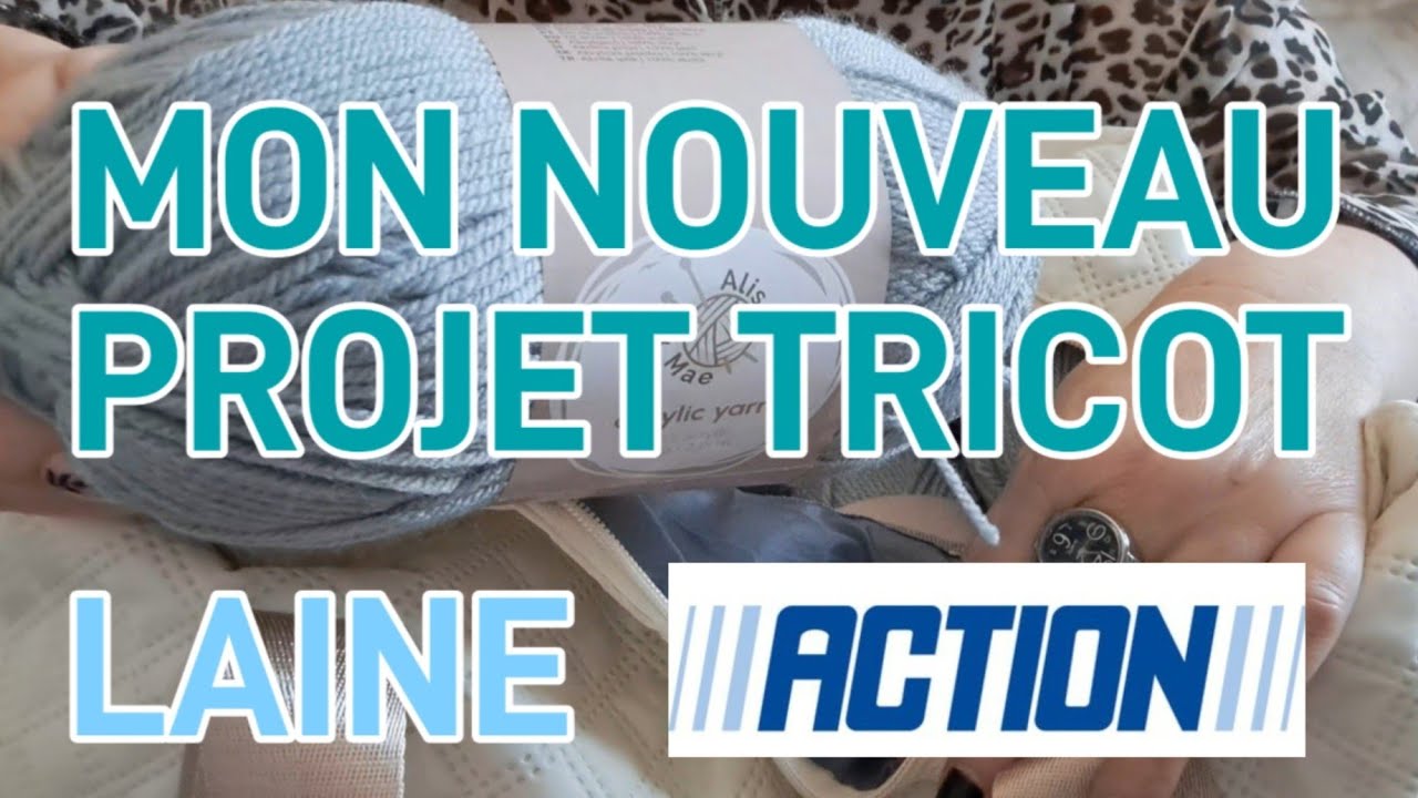 🥰 MON NOUVEAU PROJET TRICOT 🤗 LAINE ACTION 🥰#action #tricot