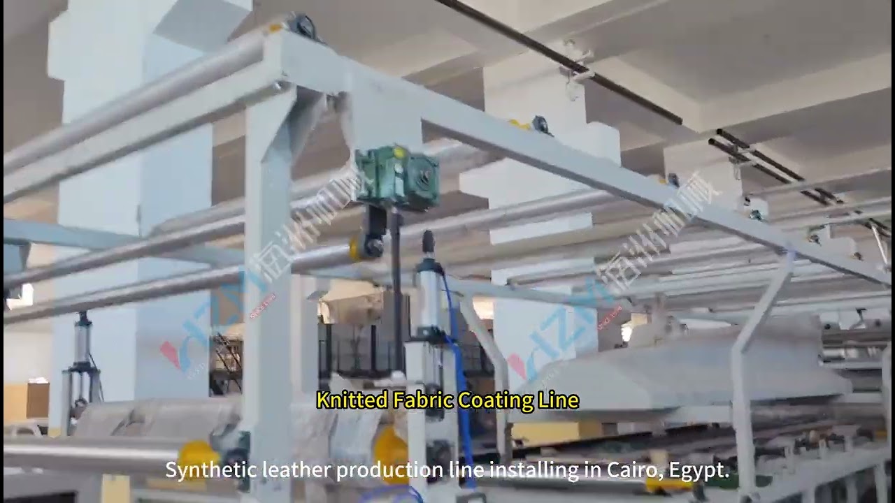 Synthetic leather production line installing in Cairo Egypt (Calendering method)