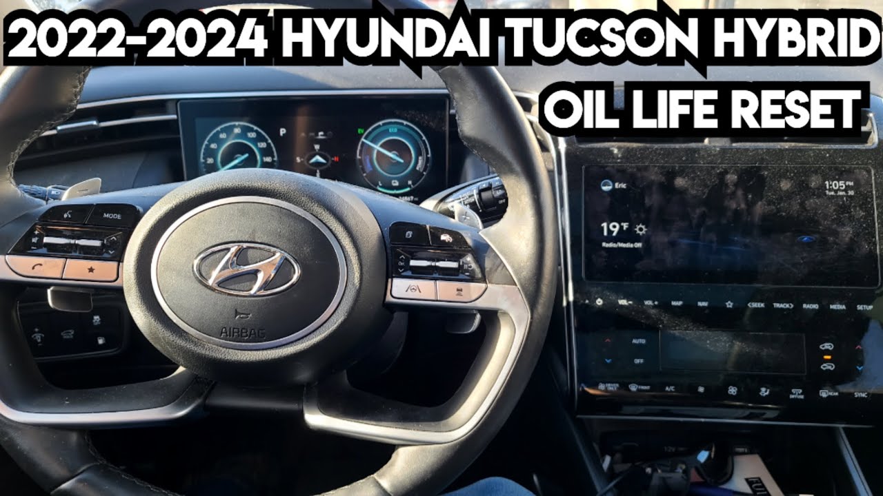 2022 2023 2024 Hyundai Tucson Как сбросить срок службы масла Напоминание о техническом обслуживании