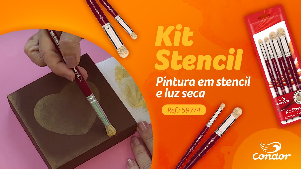 Kit Stencial Ref. 597/4 - Stencil e luz seca