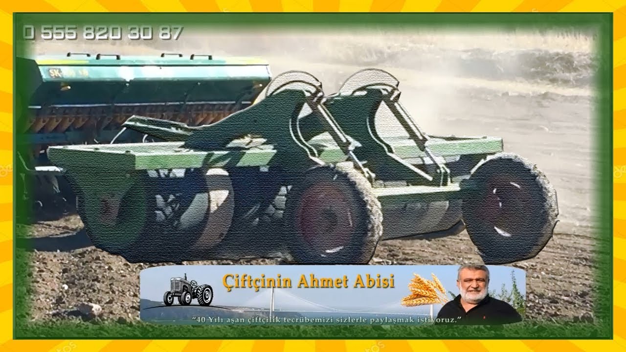 Mibzer arkasında kendi imalatım otomatik çalışan hidrolik merdane.