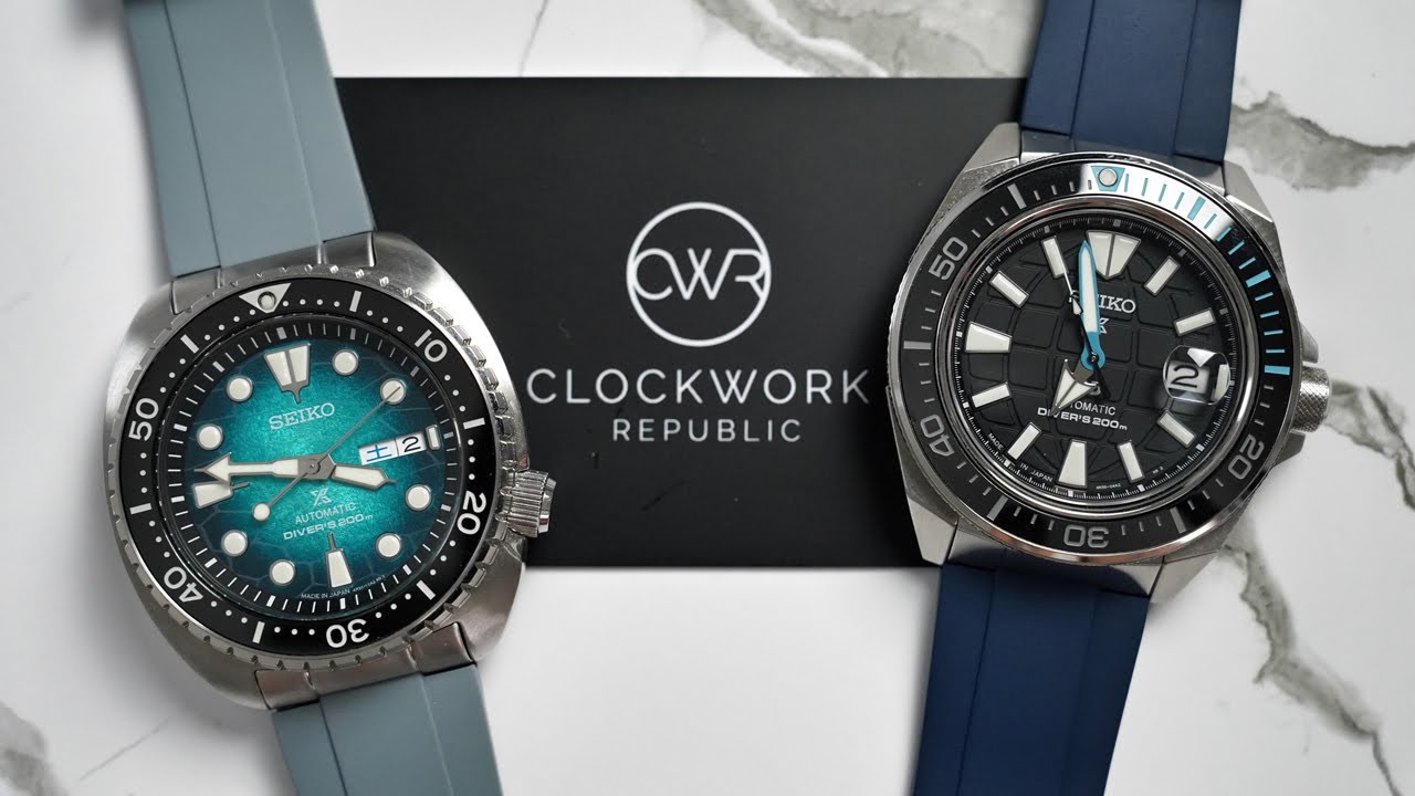 Обзор ремешков для часов Clockwork Republic FKM Rubber - Seiko Turtle Seiko Samurai
