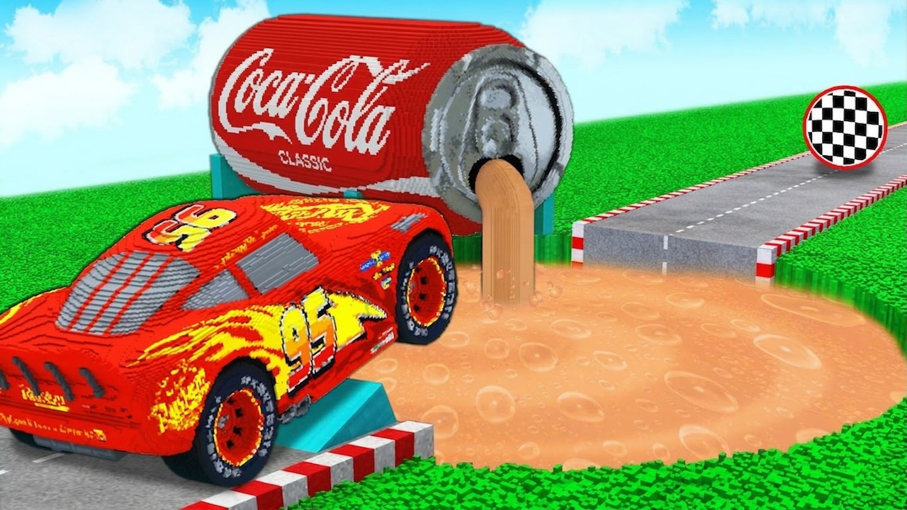 TESTING CARS vs FANTA, COCA-COLA, MILK POTHOLES in Teardown