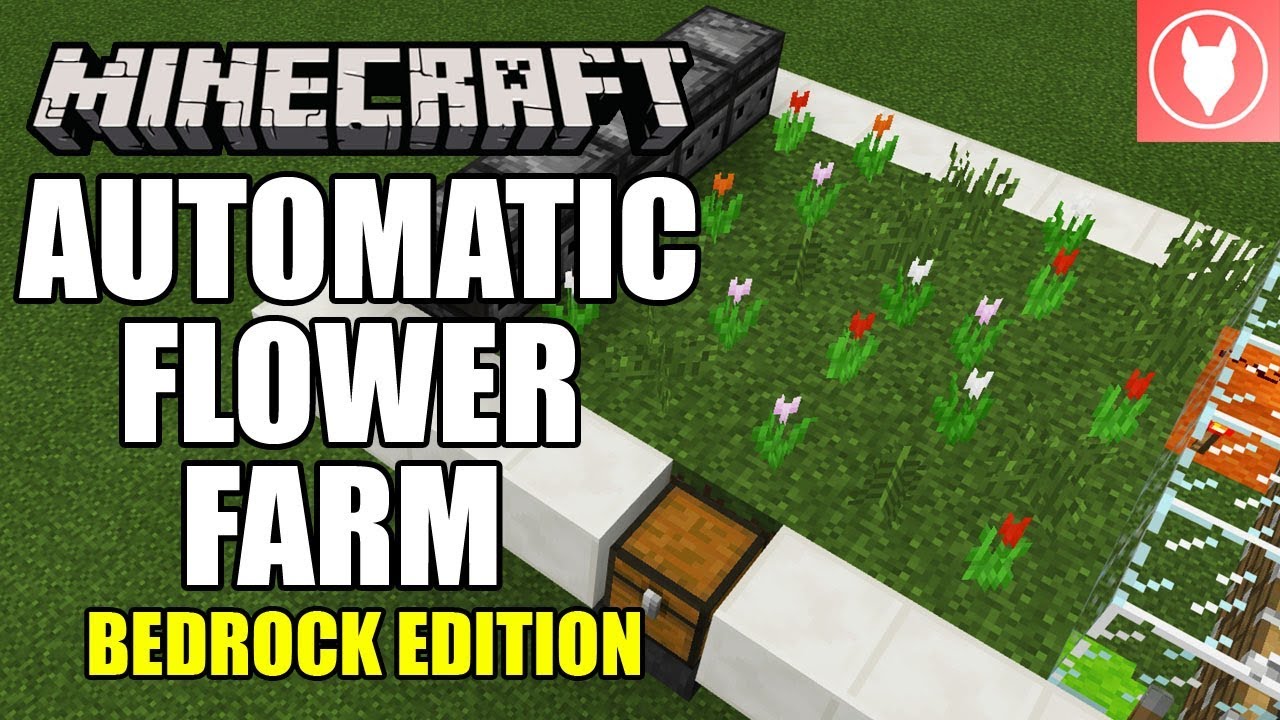 Minecraft Bedrock - Automatic Flower Farm Tutorial ( Xbox / MCPE / Windows 10 / Switch )