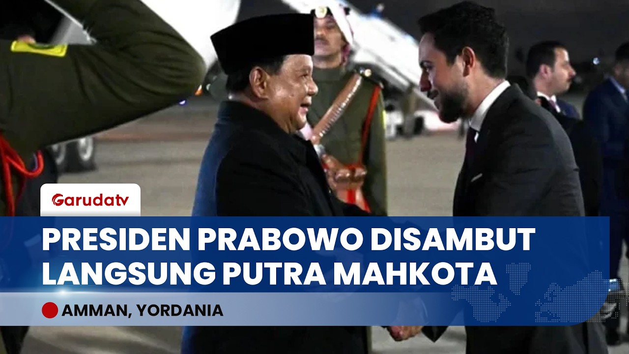 Presiden Prabowo Tiba di Yordania Disambut Hangat Putra Mahkota Prince Al Hussein