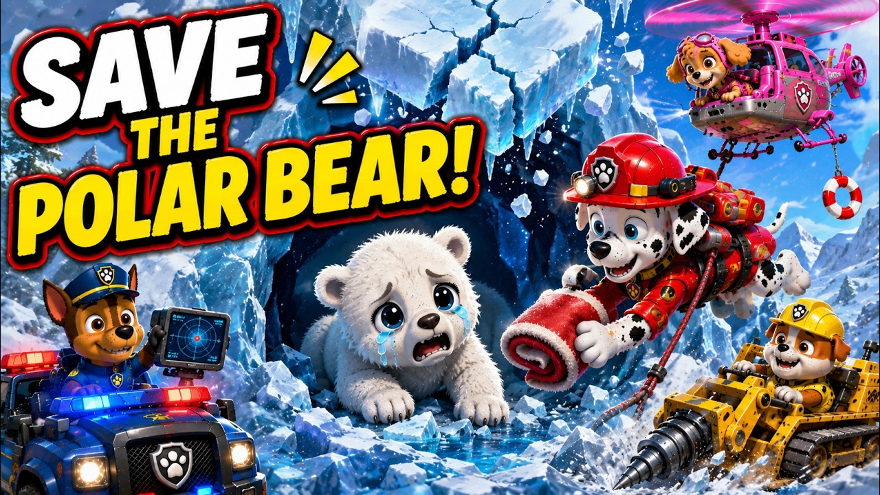 🐻&zwj;❄️ Can the Team Save the Lost Polar Bear from the Collapsing Ice Cave? | Hero Paws Rescue