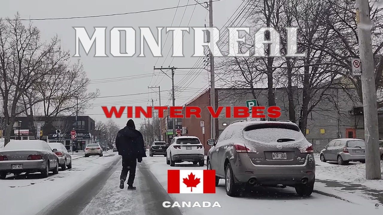 Snowfall Drive in Montreal 🌨 Canada 🇨🇦 ❄️ [4K] Snow Driving Tour