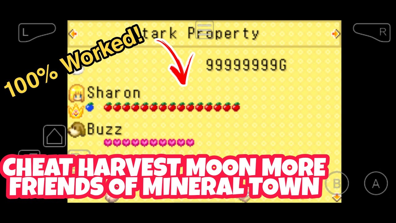 Cheat Harvest Moon More Friends of Mineral Town