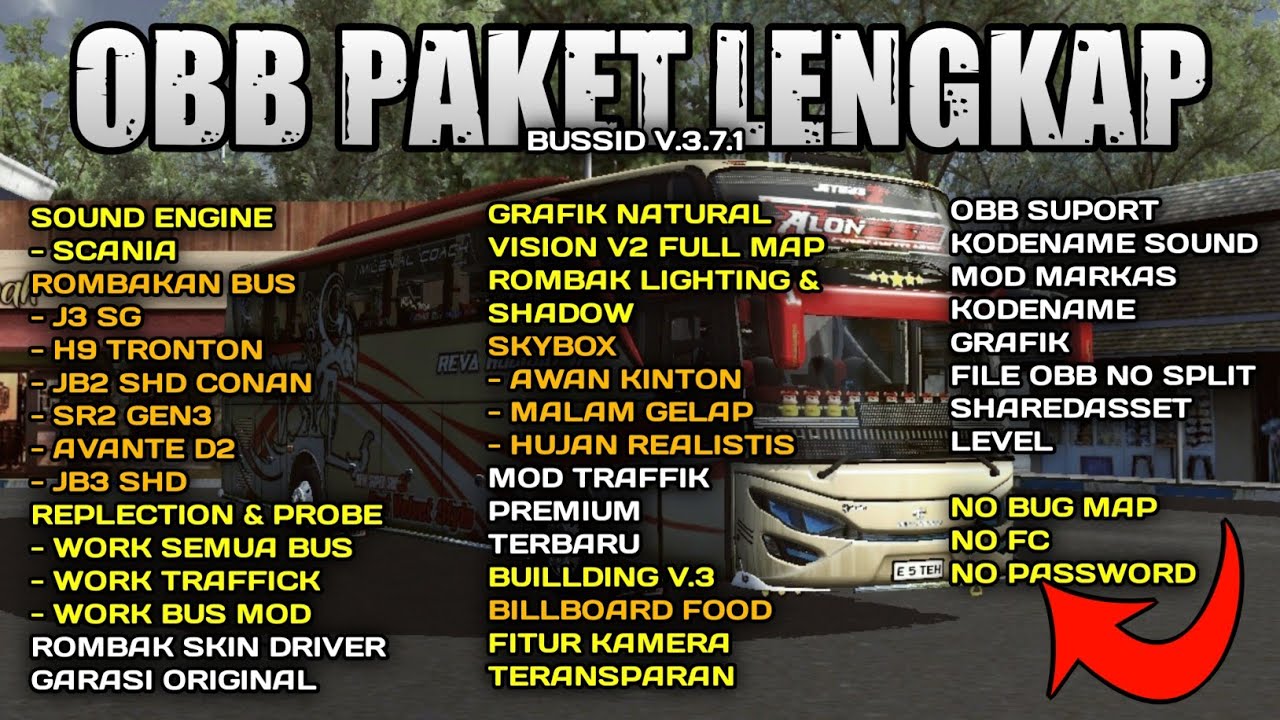 UPDATE ‼️ OBB PAKET LENGKAP BUSSID V.3.7.1