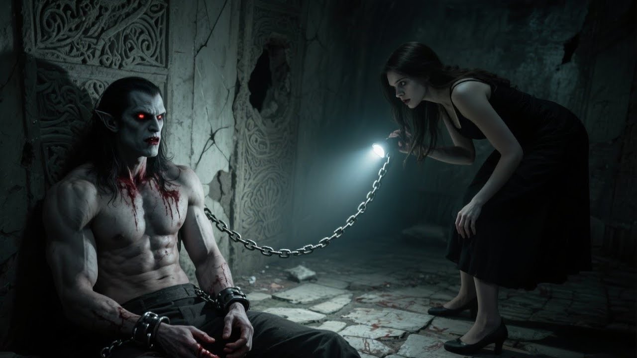 She Discovered the Vampire King Chained in Her Basement— Her Father Locked Him There Three Years Ago