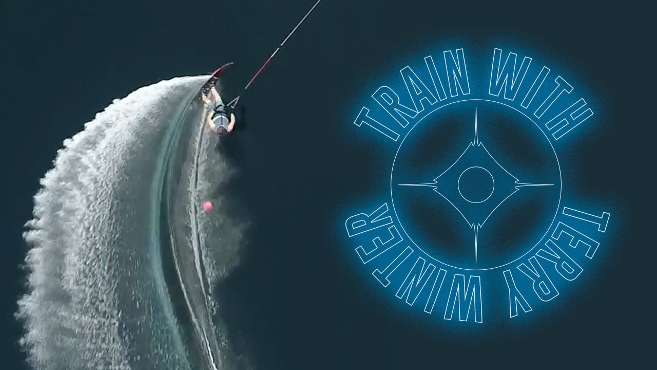 Terry Winter Slalom Water Ski Drone View