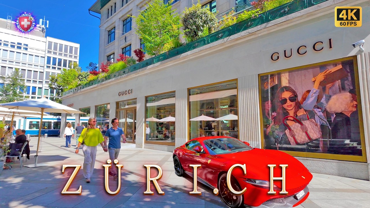 ZURICH SWITZERLAND ✨ What the most popular streets look like today ? Enjoy City Center 4K