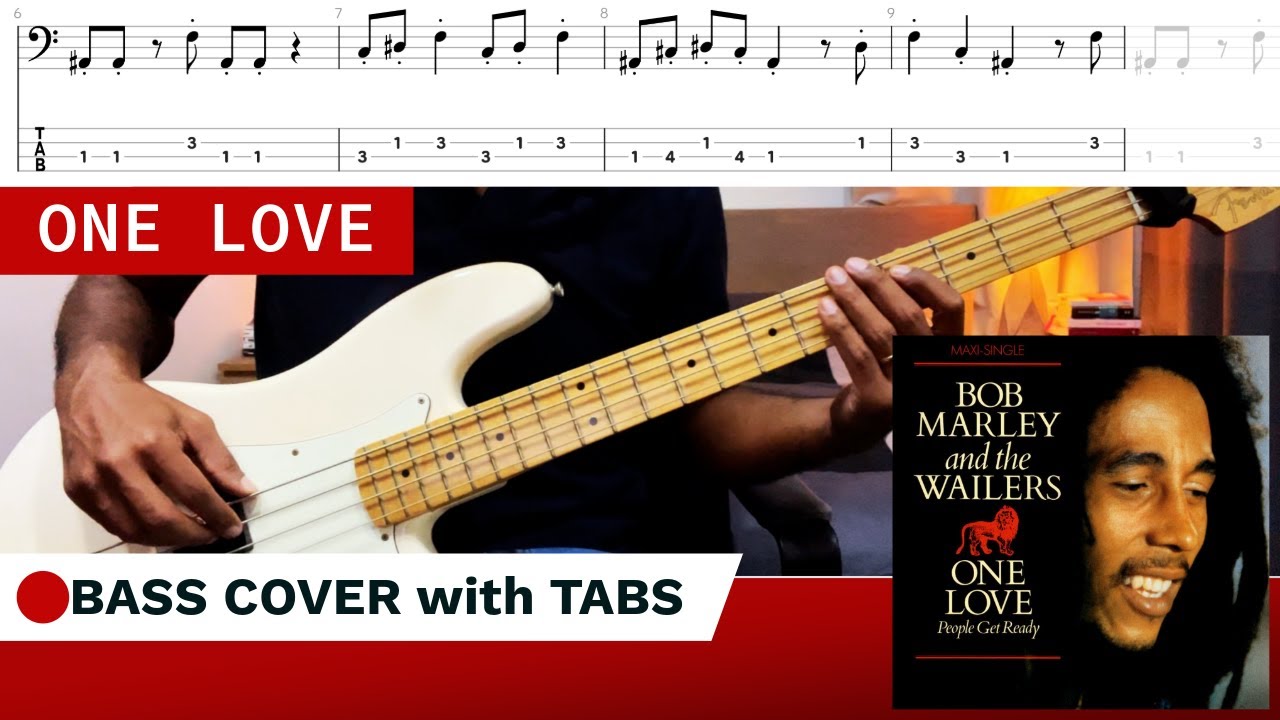 One love - Bob Marley & The Wailers (BASS COVER + TABS)