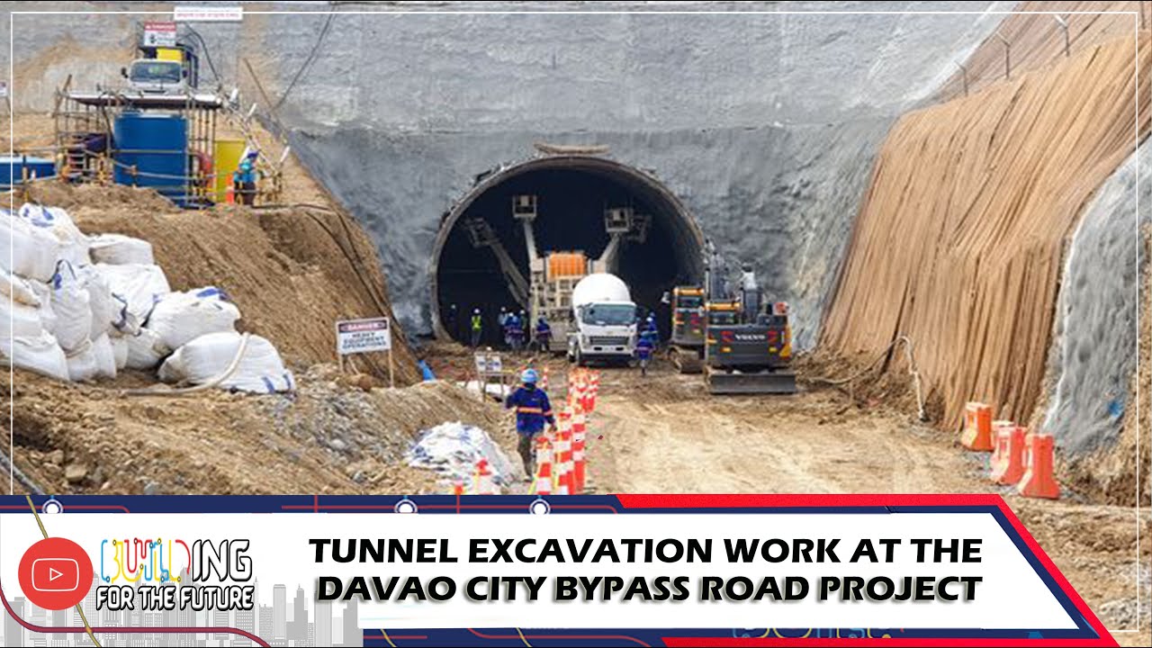Tunnel Excavation Work at the Davao City Bypass Road Project