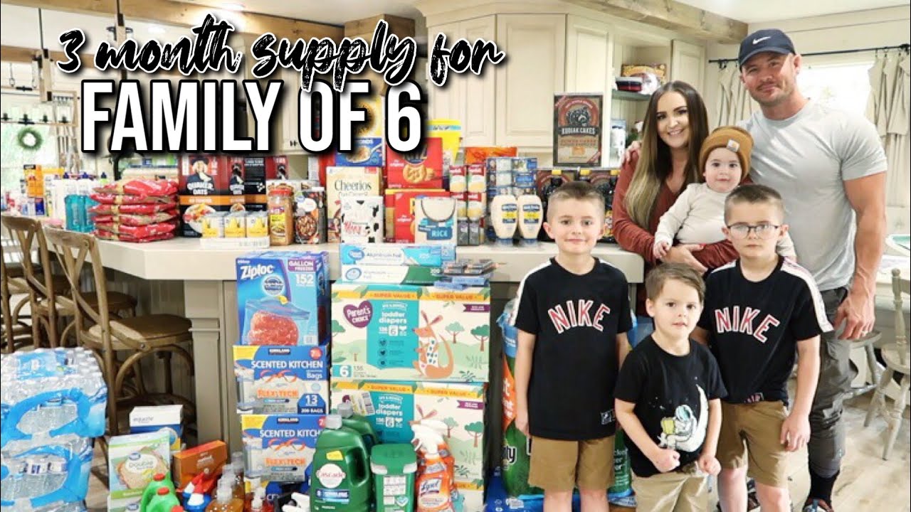 EVERYTHING WE WOULD NEED FOR 3 MONTHS | Family of 6 | Emergency Food Storage for 3 months