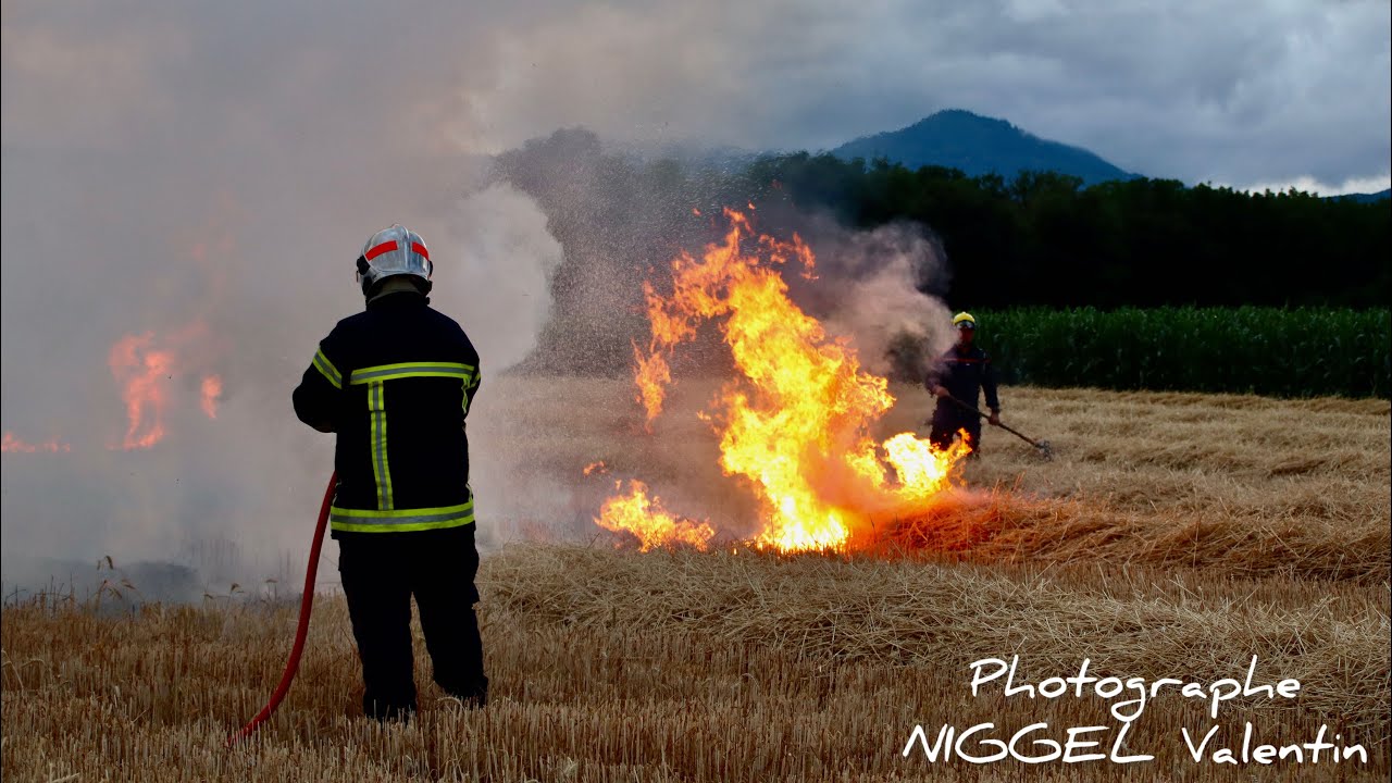 Feux de broussailles à Houssen 