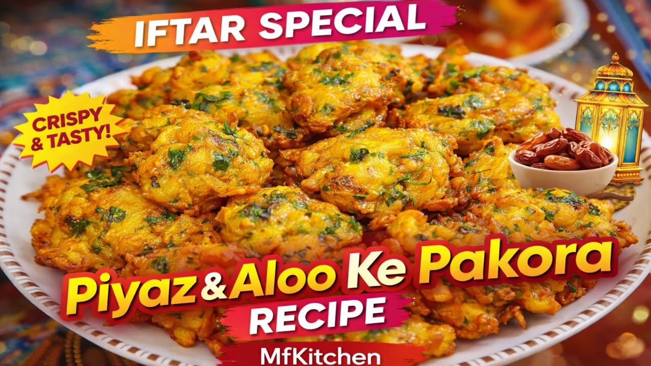 Crispy Aloo-Piyaz Mix Pakora Recipe By Mfk 6th Epi-Iftar Party Recipe | How To Make Vegetable Pakora
