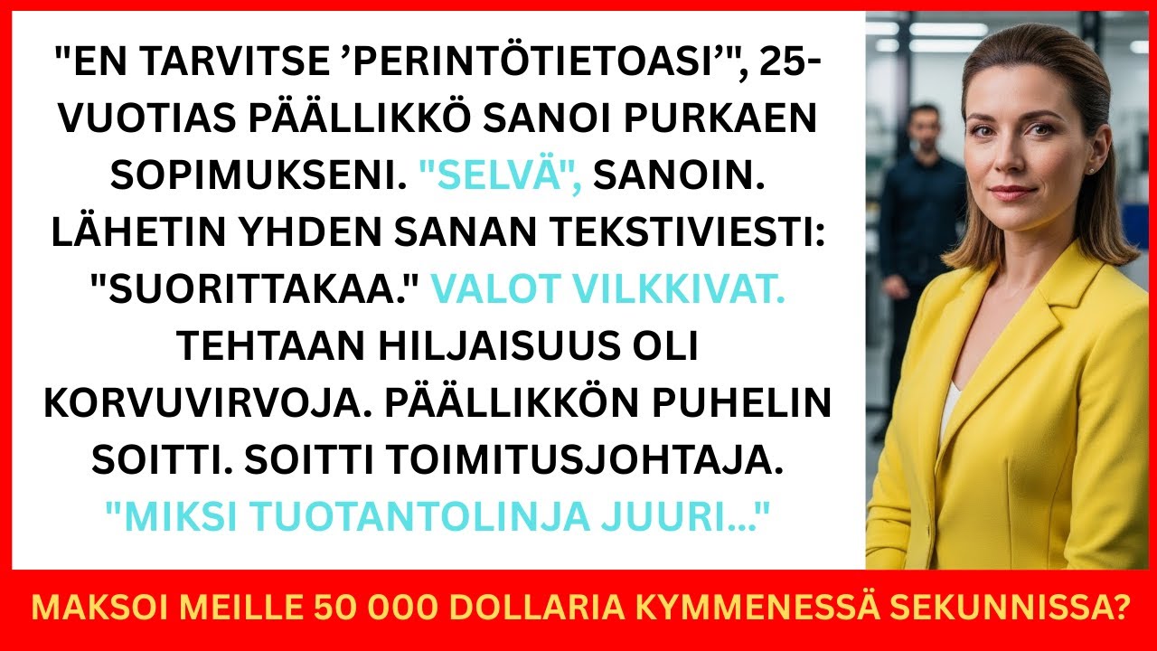 'Legacy'-asiantuntija, jonka hän erotti, maksoi hänelle 50 000 $ 10 sekunnissa | Corporate Revenge