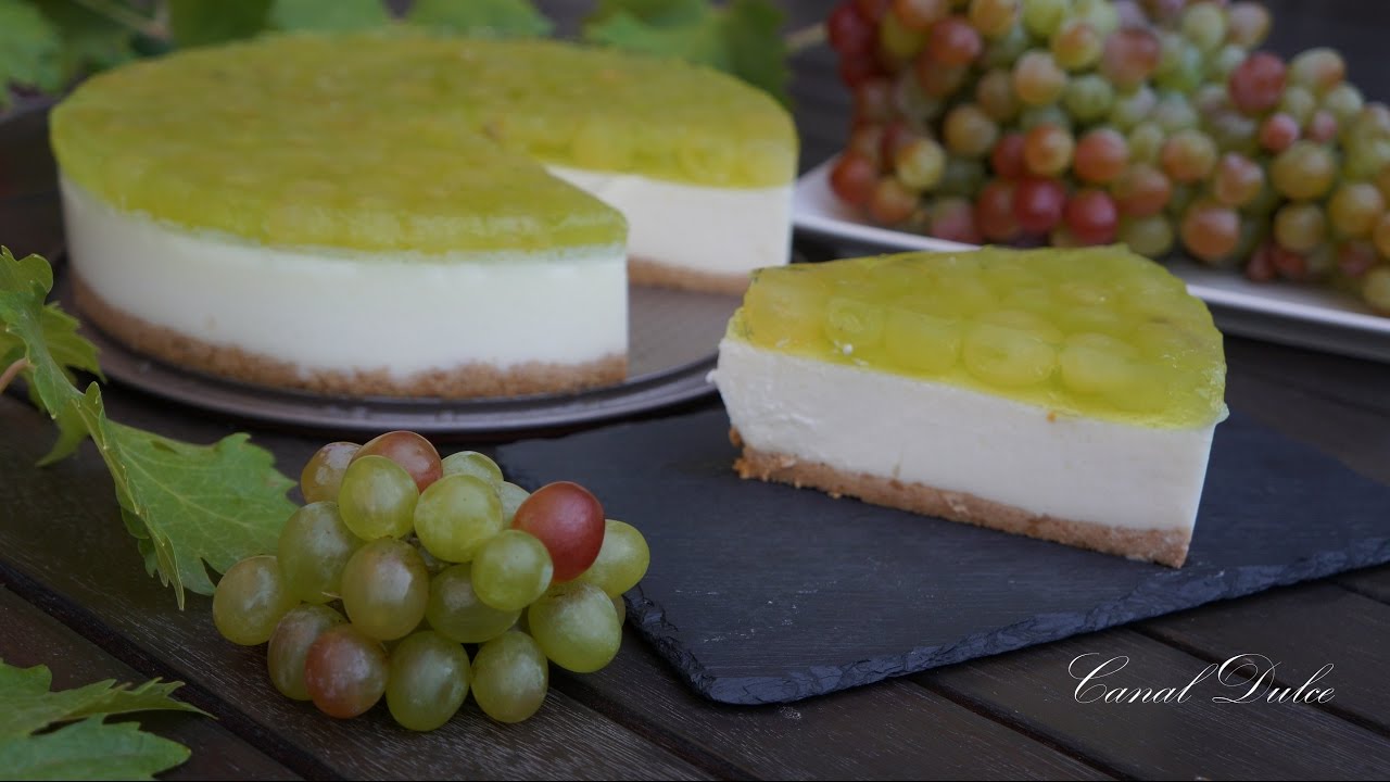 2 TARTAS DISTINTAS SIN HORNO TARTA DE QUESO Y UVAS Y TARTA DE CAPUCHINO MUY FÁCIL