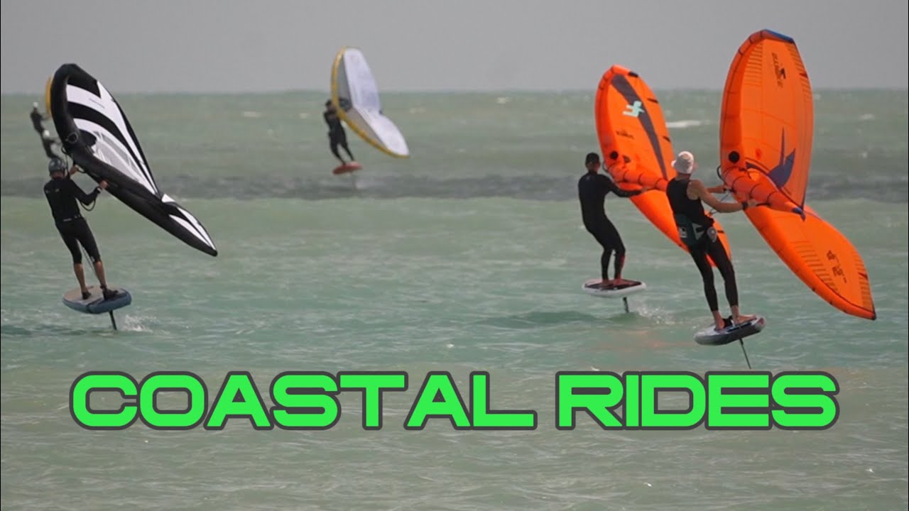 Late season wing foil and kiteboarding session