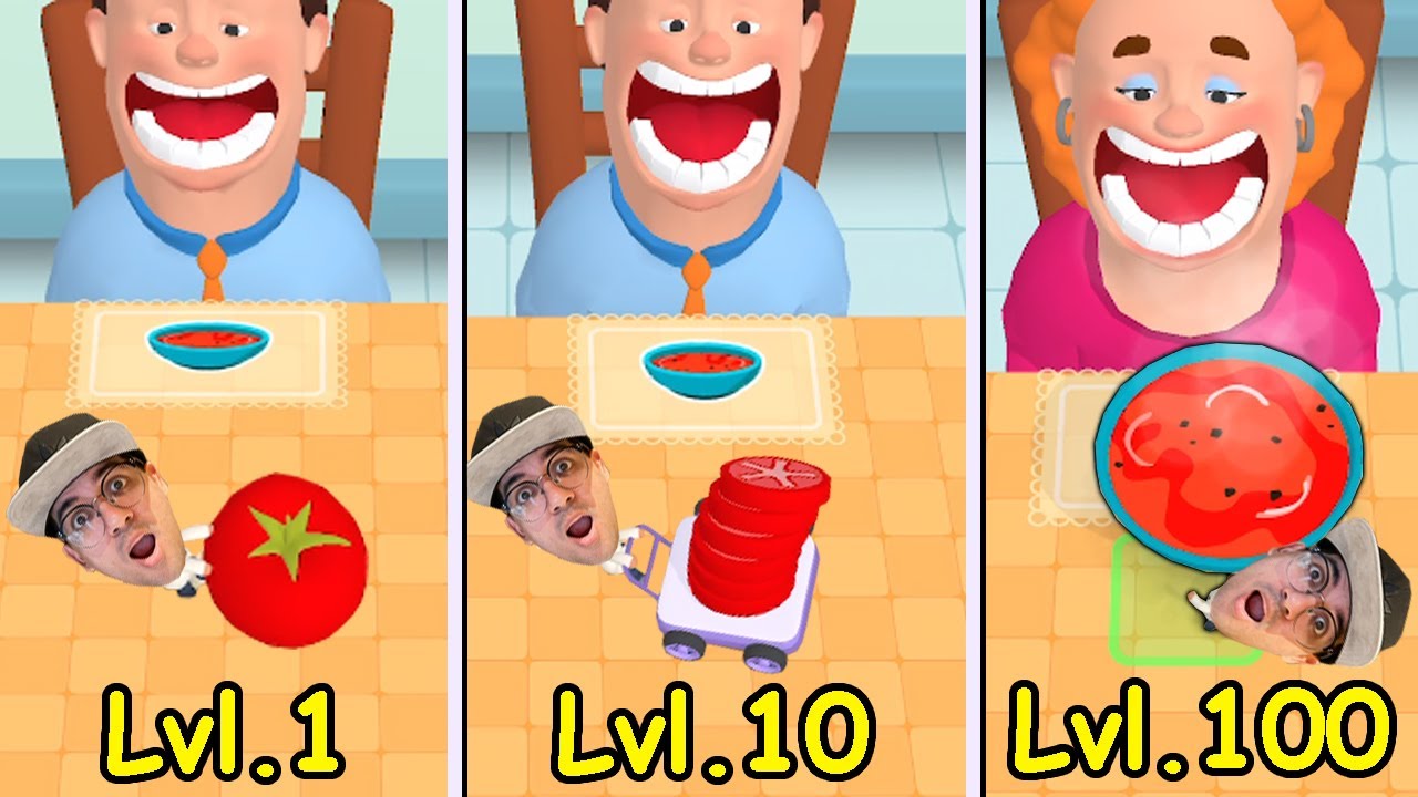 TENHO QUE ALIMENTAR GIGANTES FAMINTOS OU VOU SER DEVORADO!! - Tiny Cook (jogos de celular)