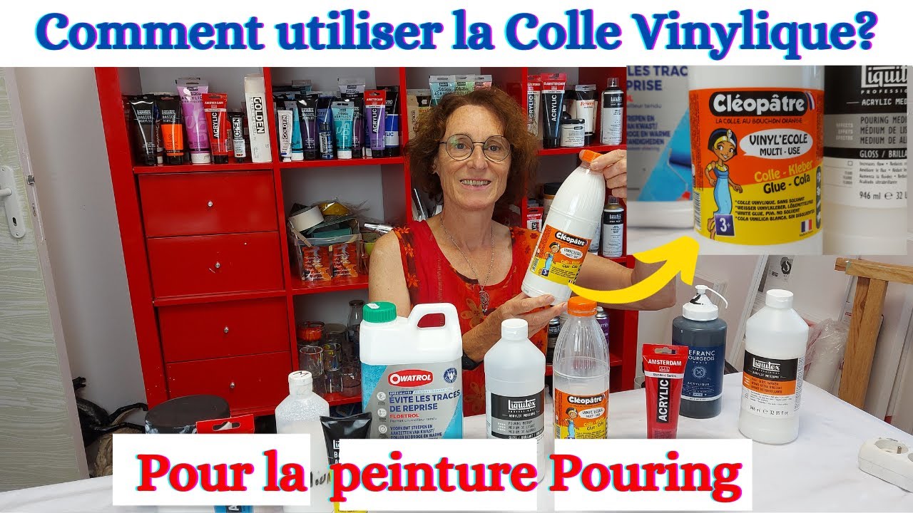 Comment faire un Pouring avec  la Colle Vinylique ? 🎨 #collevinylique 🎨