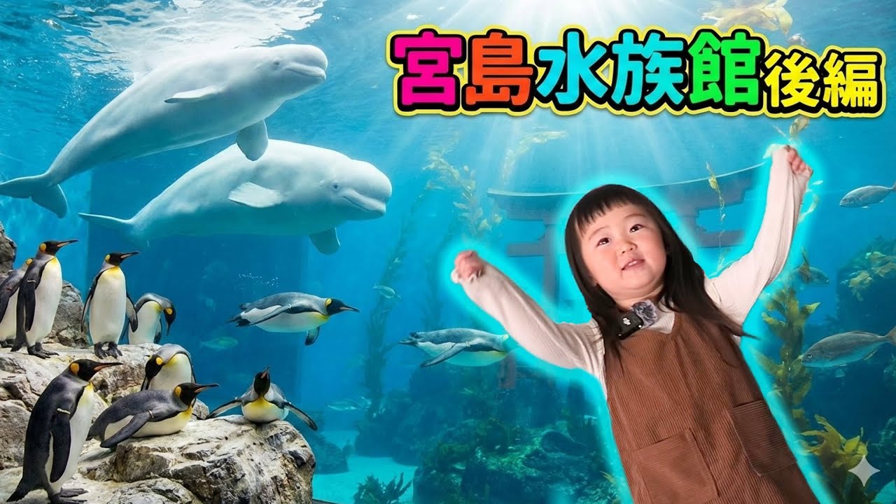 【宮島水族館みやじマリン】スナメリ・アシカ・ペンギン大集合！海のなかまたちと遊びつくすよ🐧後編Vlog