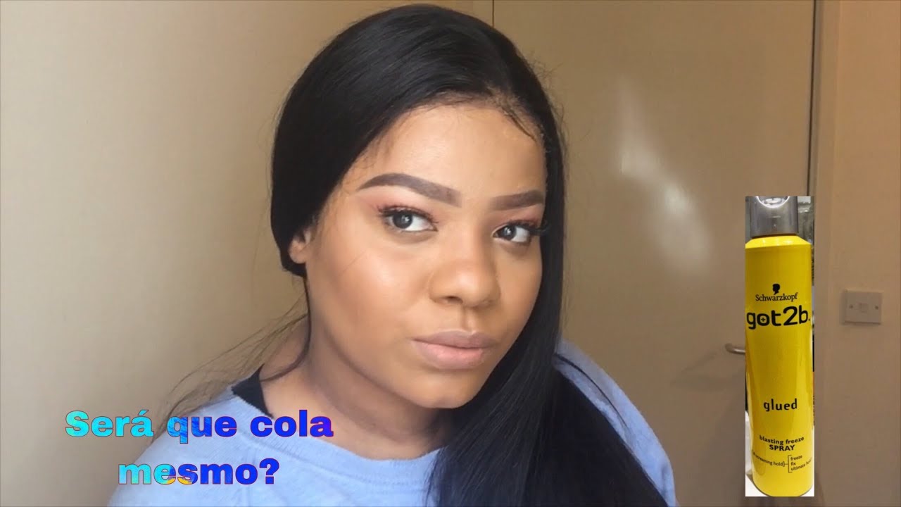 Como colei minha lace/ com o spray cola da  got2b