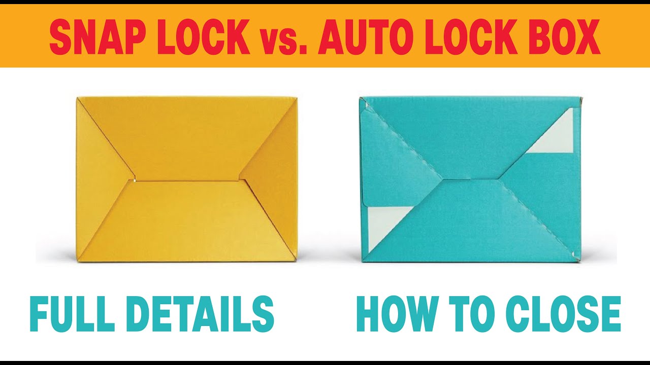Auto Lock vs Snap lock Box | How to Fold Snap Lock Box vs. Auto Lock Box - Tutorial