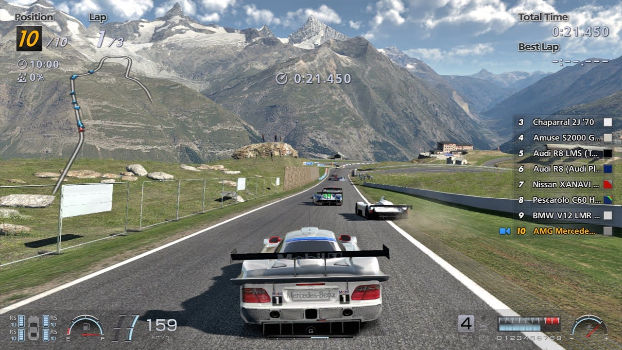 Gran Turismo 6 | AMG Mercedes CLK-LM 1998 | Matterhorn Riffelsee race | GT6 | PS3