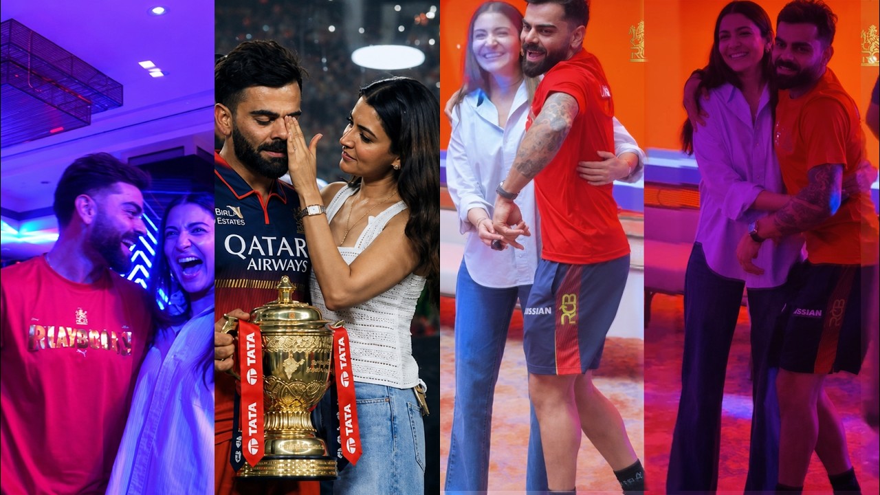 Virat Kohli's crazy Dance with Anushka Sharma celebrating Royal Challengers IPL victory🏆