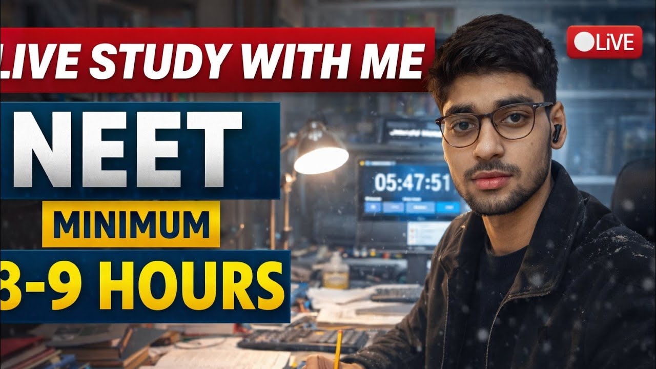 Neet live study with me 🎯💯