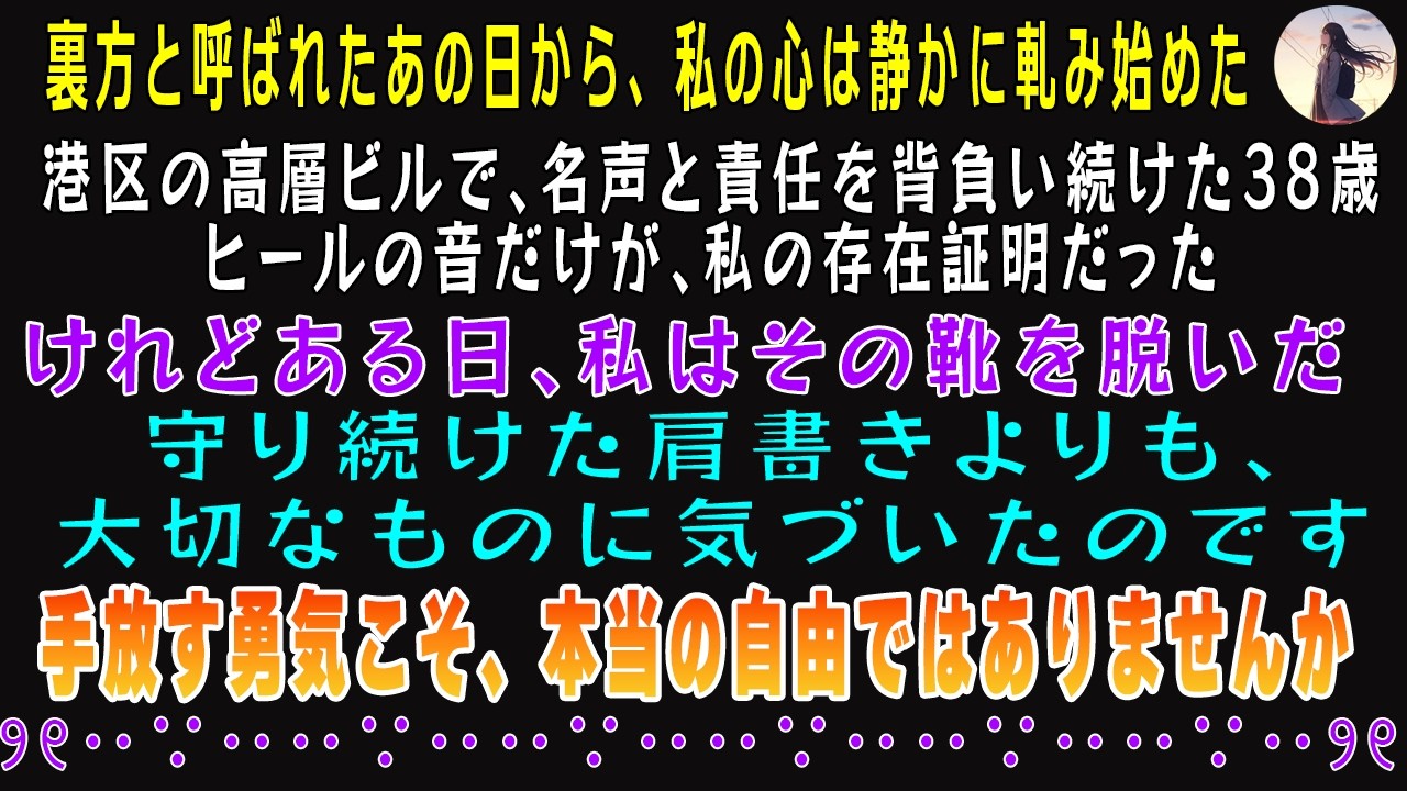 【✧ 私は未来から来ました ✧】交渉と共に歩んできたハイヒールを脱ぎ捨て、自由へとフラットシューズで歩き出す。