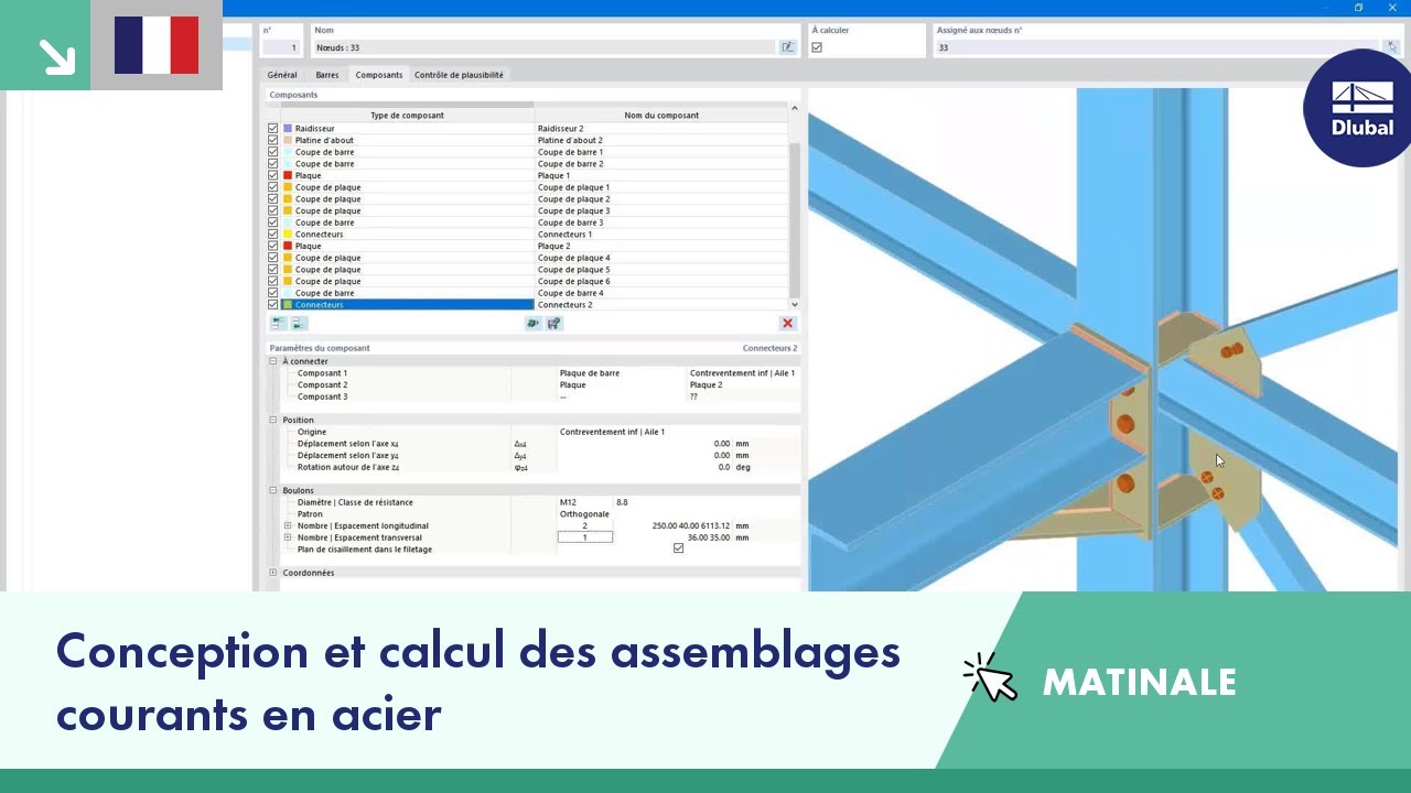 Matinale de Dlubal Software | Conception et calcul des assemblages courants en acier