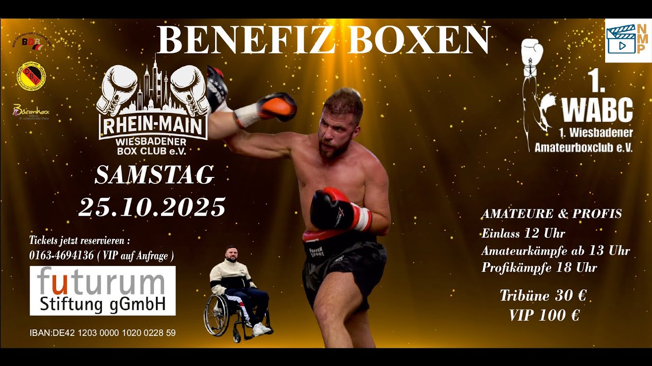 Benefiz Boxen Wiesbaden 2025 🥊 &ndash; K&auml;mpfen f&uuml;r D&uuml;ndar Yildiz | Live auf EventsLive2U